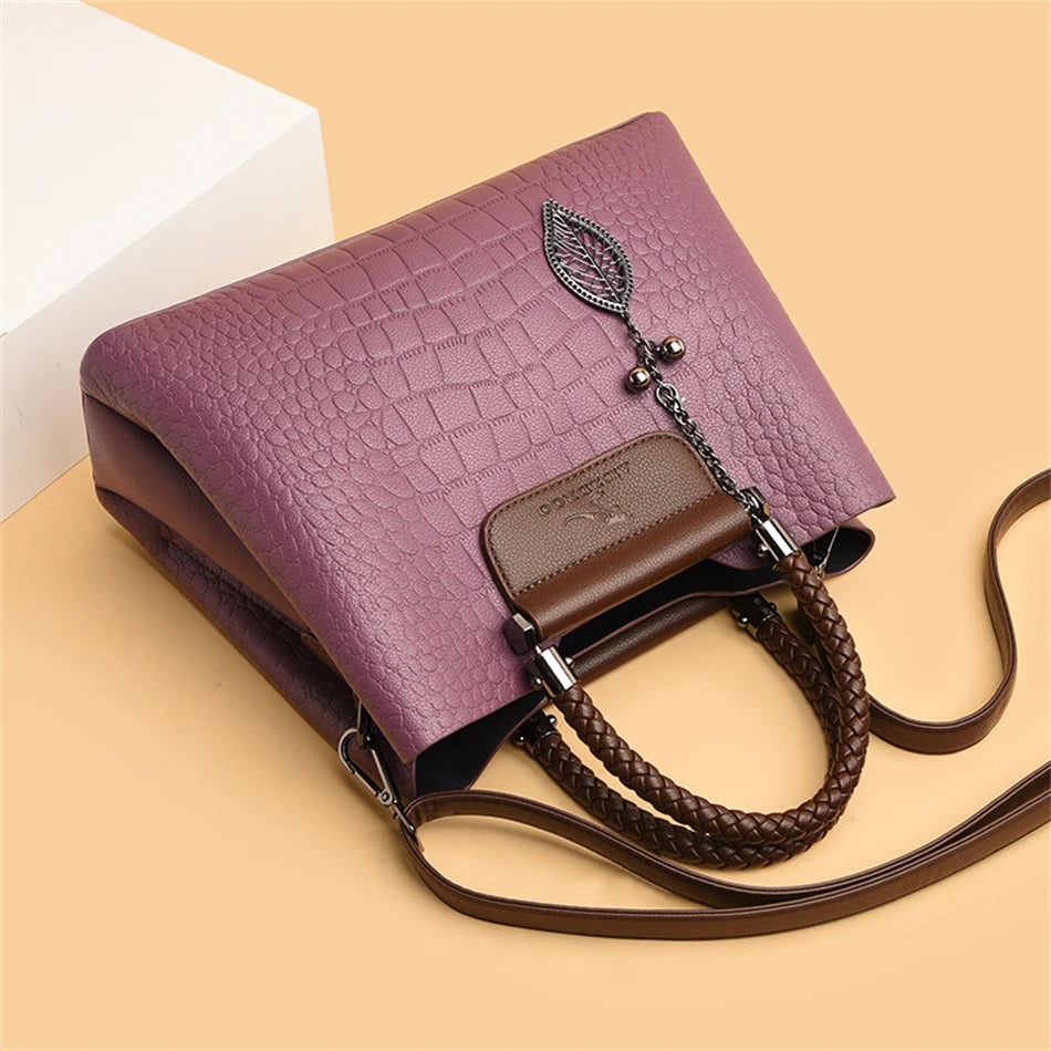 Women's Luxury Alligator-Pattern Crossbody Bag