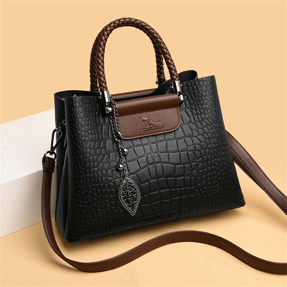 Women's Luxury Alligator-Pattern Crossbody Bag