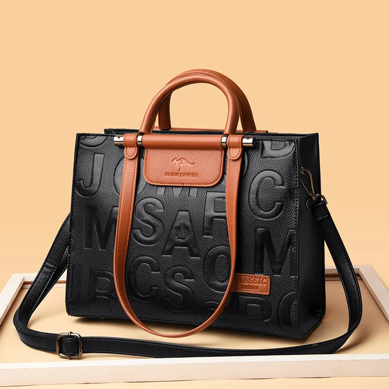 Luxury Leather Handbag - Designer Tote Bag for Women 2024