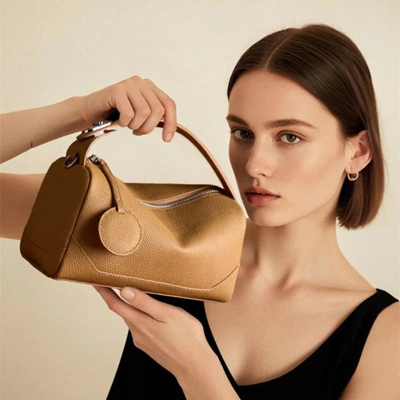 Genuine Leather Multi functional Handbag - Luxury Designer Cross body Tote 2025