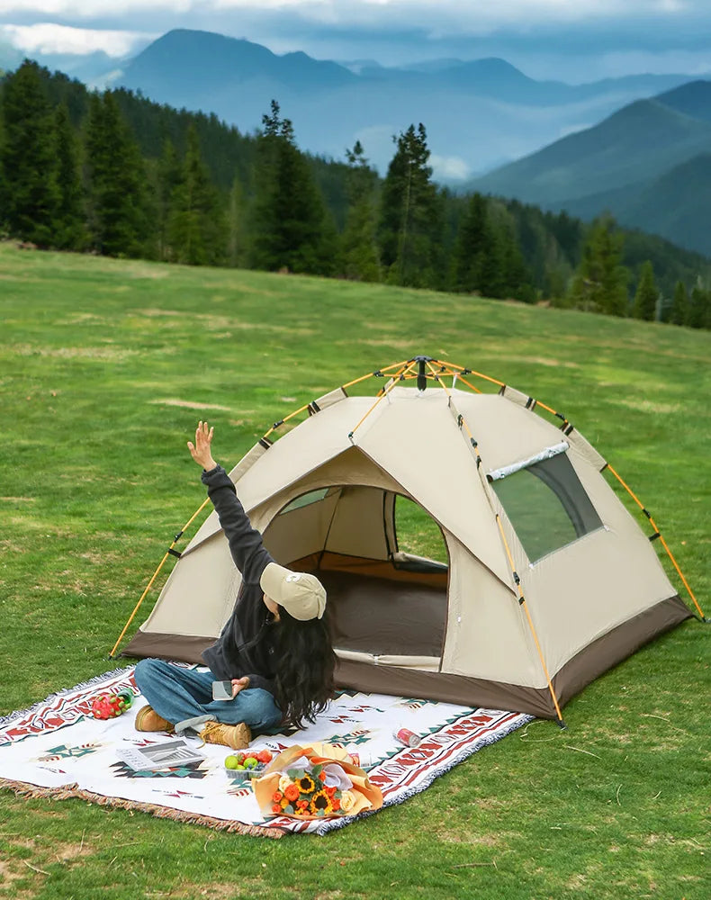 Automatic Camping Tent - Quick Opening 3-4 Person Waterproof Tent