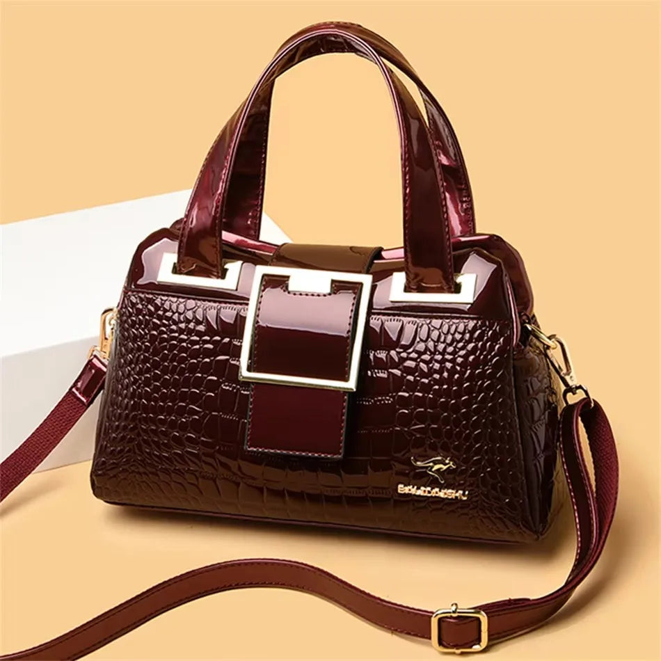 Women's Luxury Alligator-Pattern Crossbody Bag