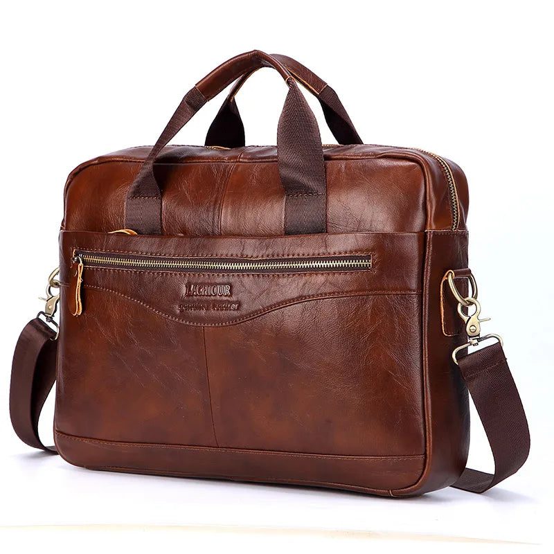 Men's Genuine Leather Business Messenger Bag