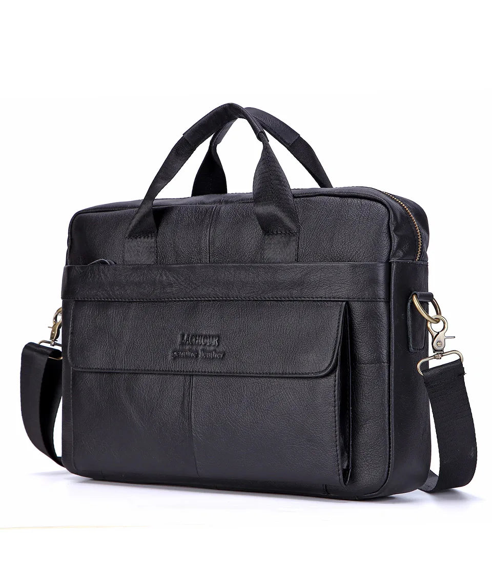 Men's Genuine Leather Business Messenger Bag