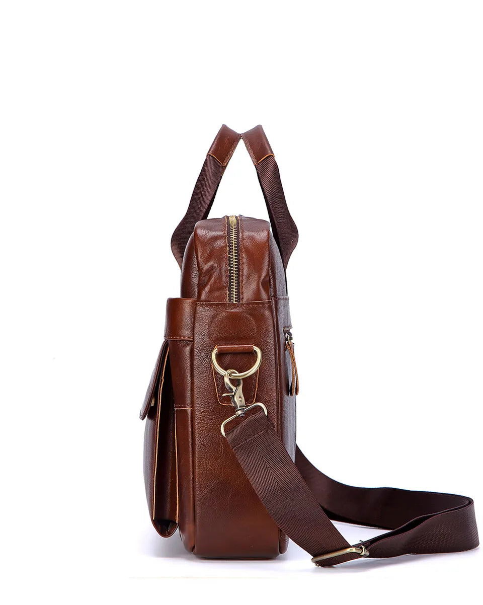Men's Genuine Leather Business Messenger Bag