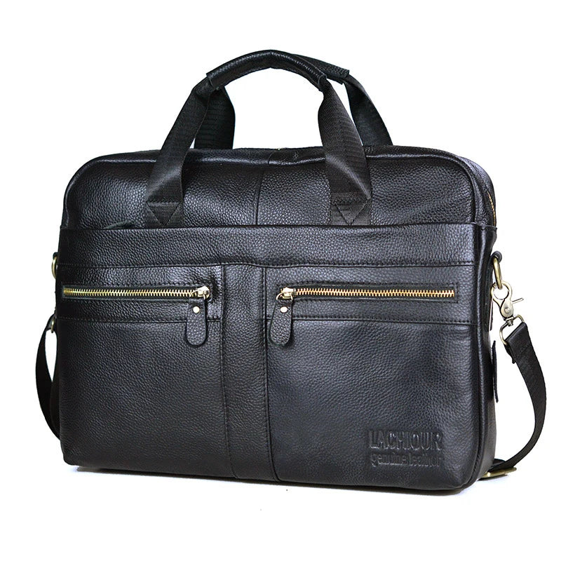 Men's Genuine Leather Business Messenger Bag