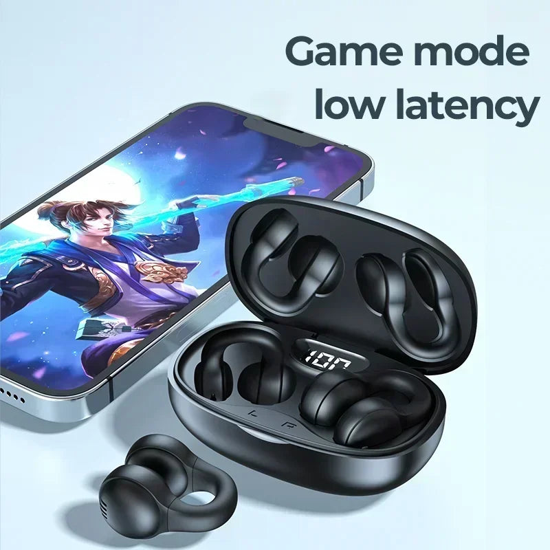 Bone Conduction Wireless Headphones - Waterproof Sports Earbuds with Mic