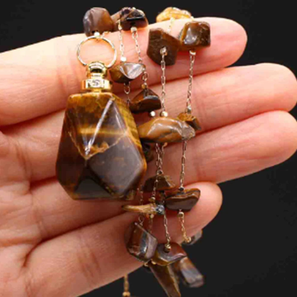 Women Natural Stone Essential Oil Diffuser Necklace
