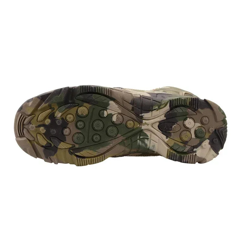 Tactical Camouflage Combat Boots - Lightweight Hunting & Hiking Boots with Zipper