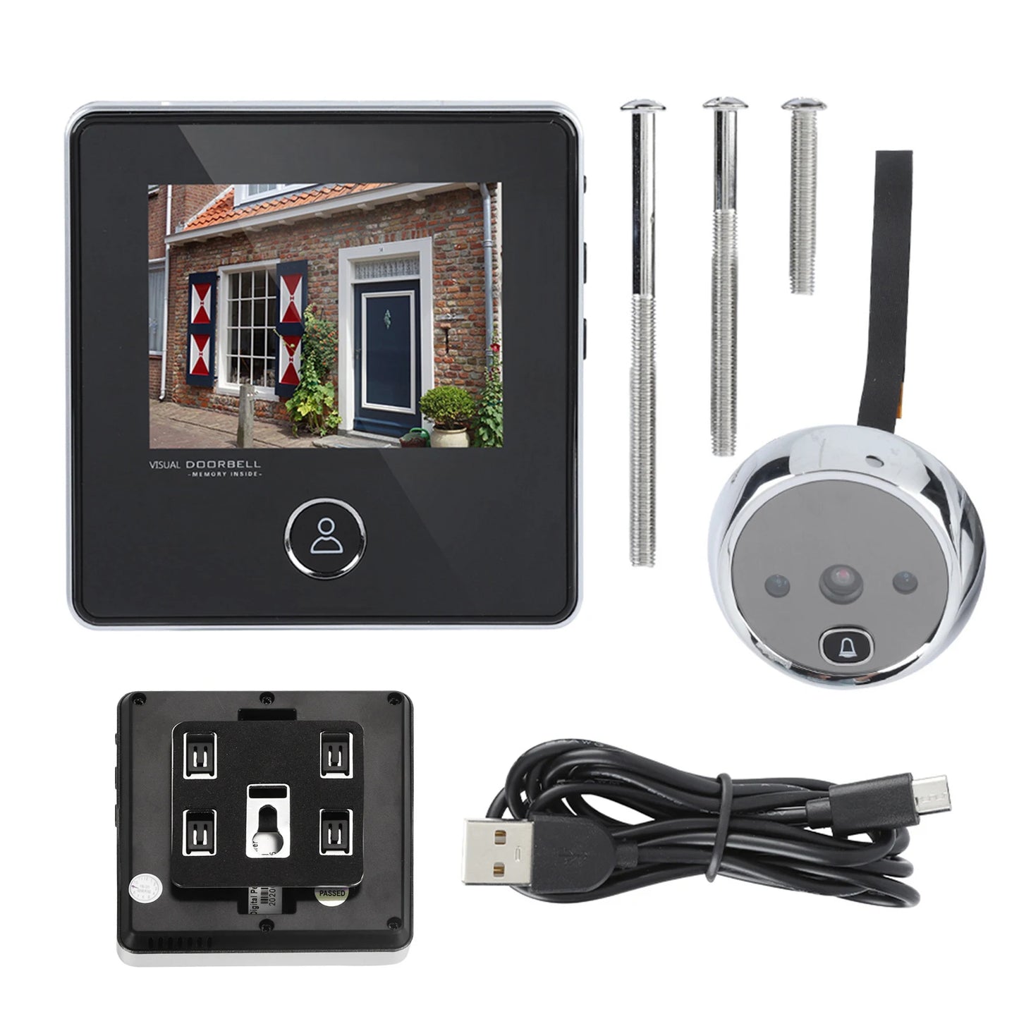 Video Door Camera - Security Peephole Camera with Night Vision & LCD Monitor