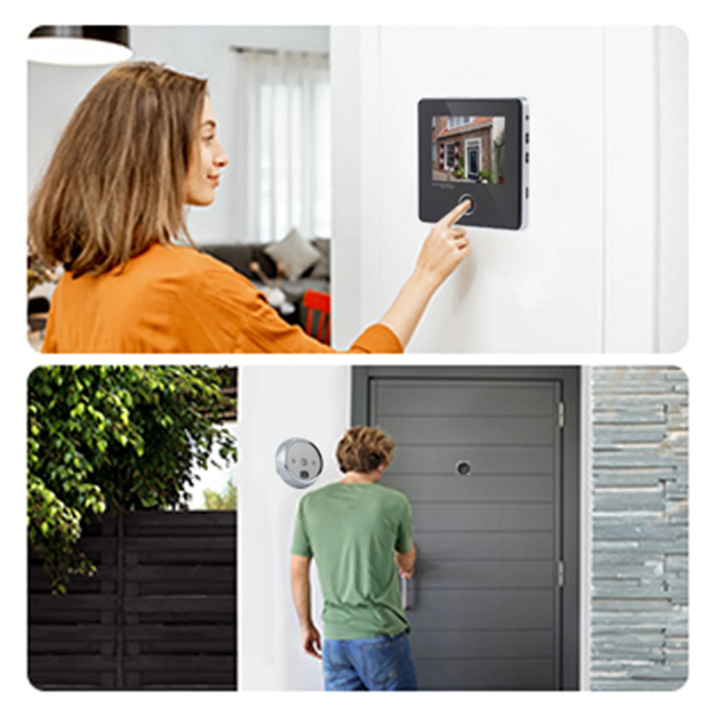 Video Door Camera - Security Peephole Camera with Night Vision & LCD Monitor