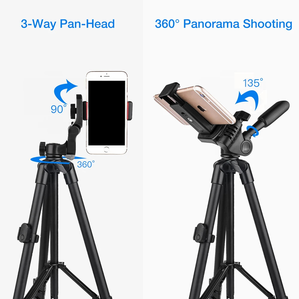 Phone Tripod Stand - 140cm Professional Video Recording Stand with Remote