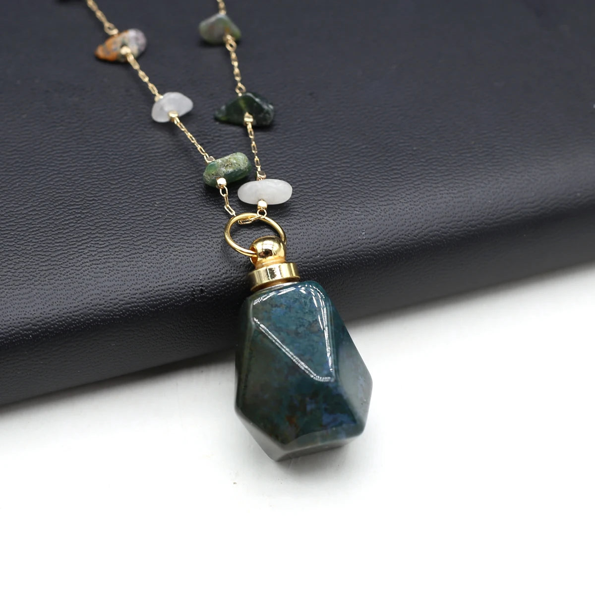 Women Natural Stone Essential Oil Diffuser Necklace