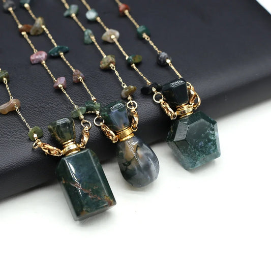 Women Natural Stone Essential Oil Diffuser Necklace