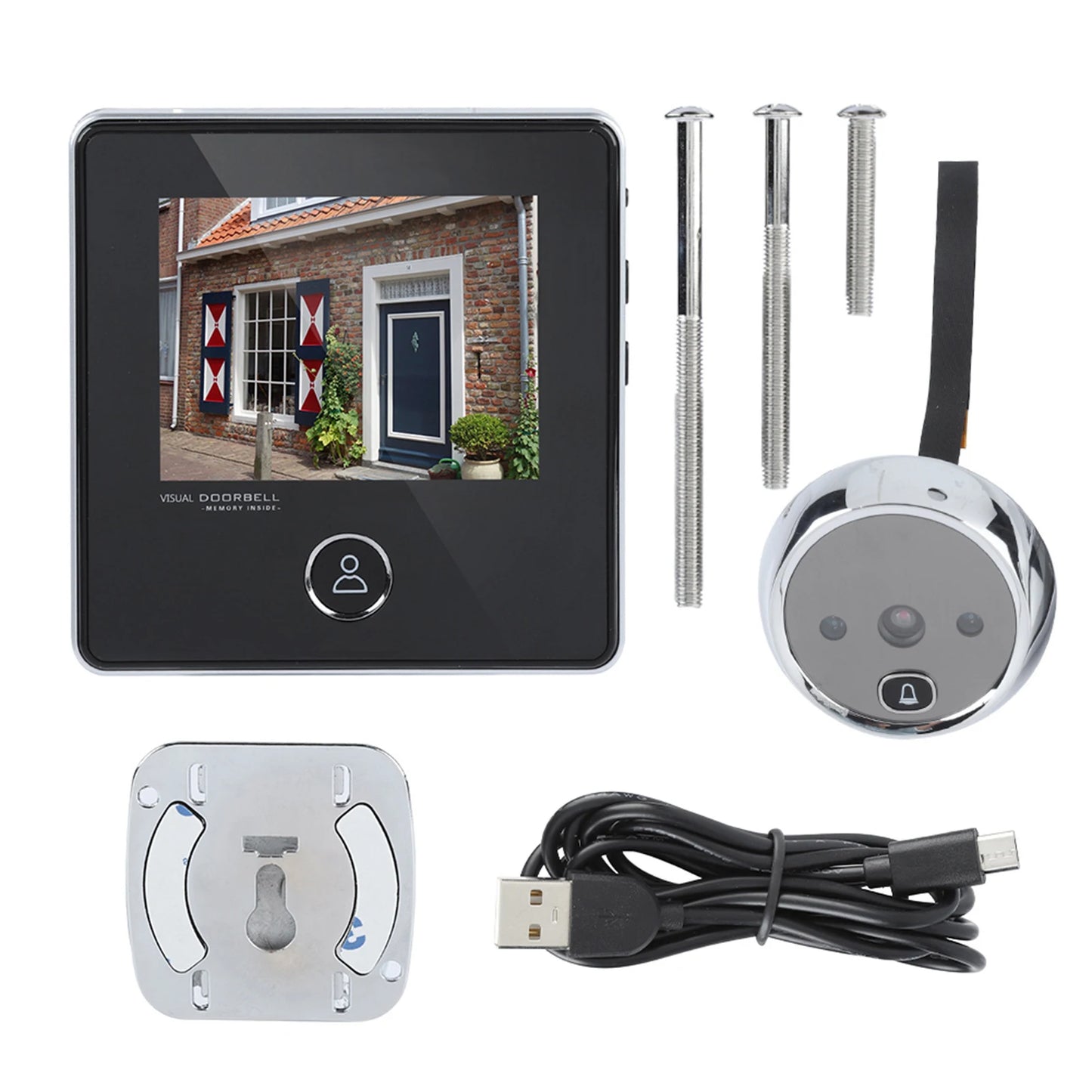 Video Door Camera - Security Peephole Camera with Night Vision & LCD Monitor