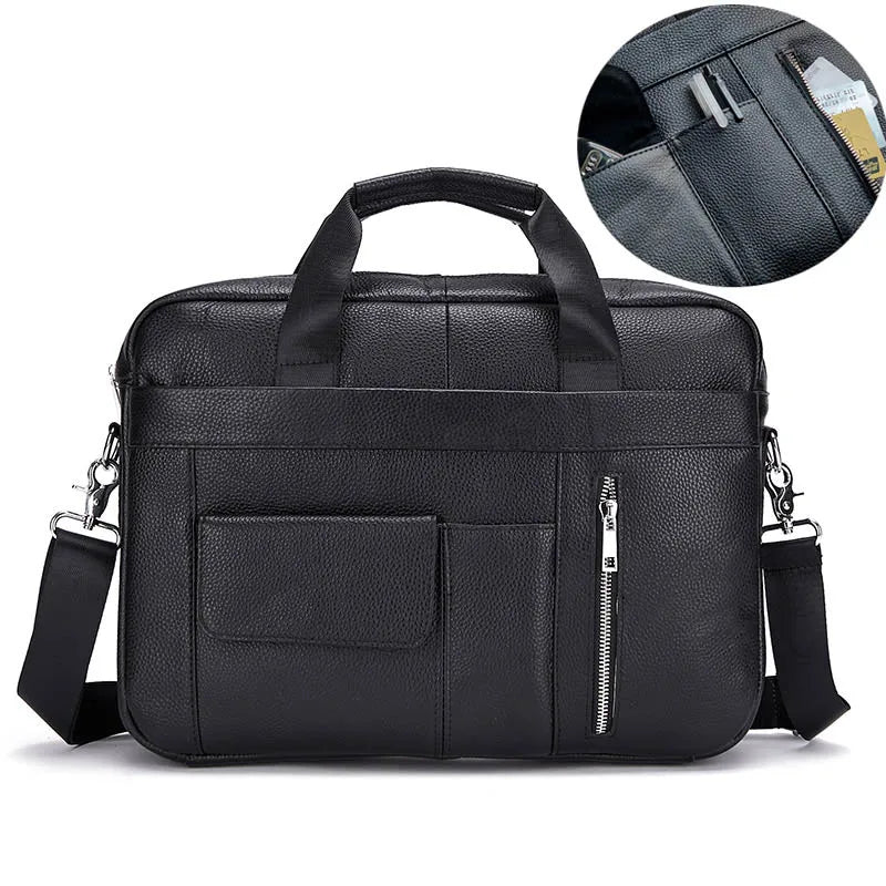 Men's Genuine Leather Business Messenger Bag