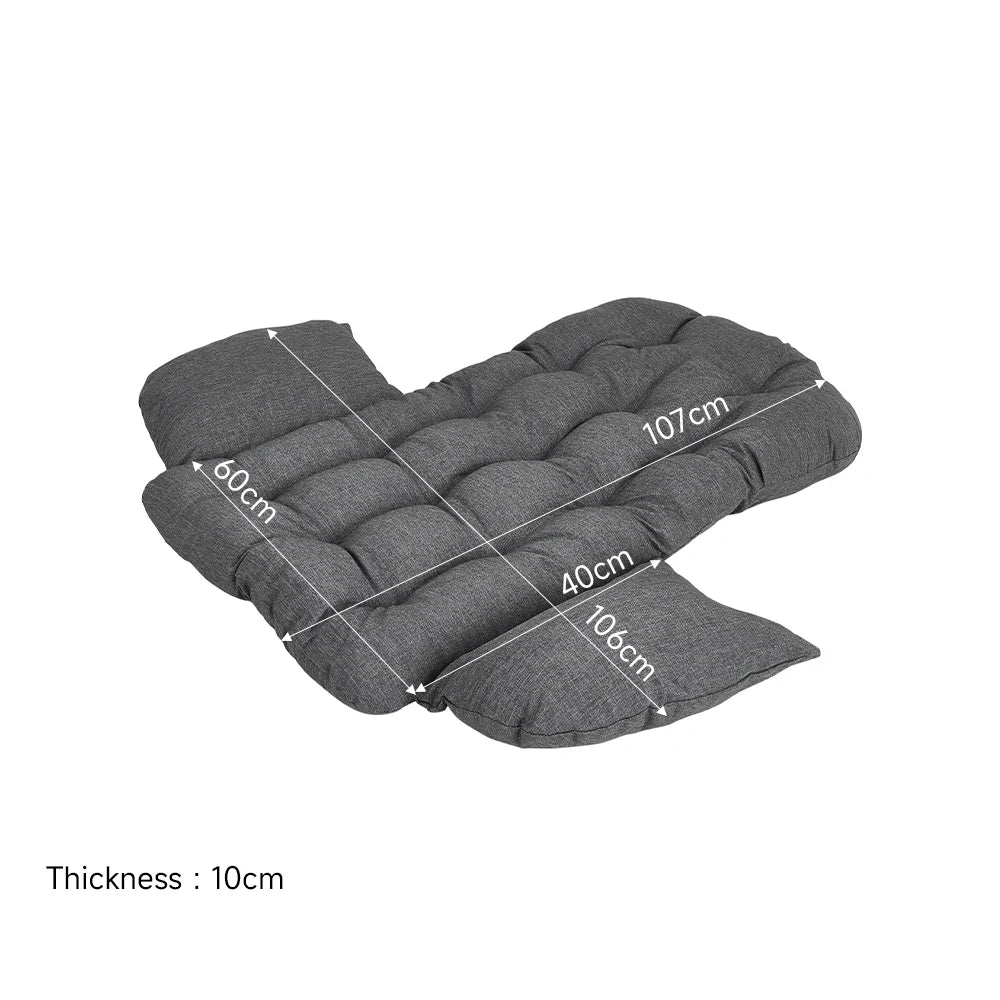 Woven Hanging Egg Chair - Indoor Outdoor Swing Chair with Stand and Cushions