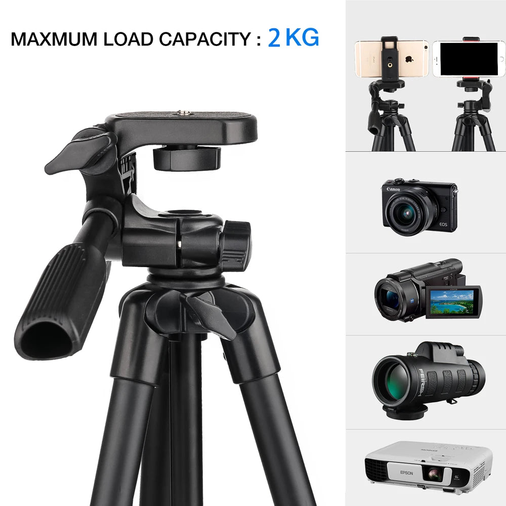 Phone Tripod Stand - 140cm Professional Video Recording Stand with Remote