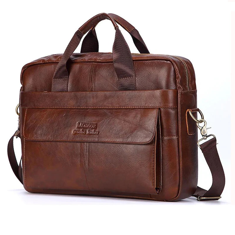 Men's Genuine Leather Business Messenger Bag