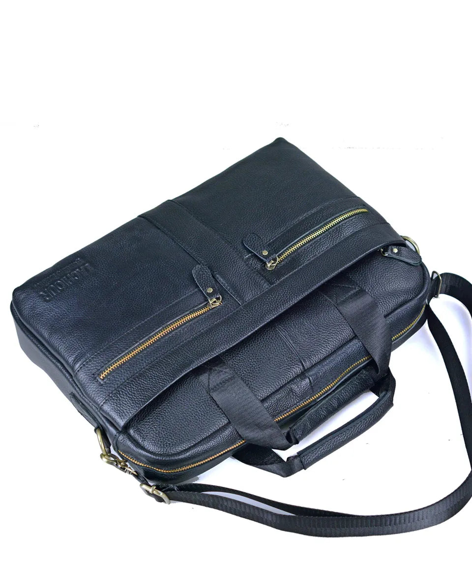 Men's Genuine Leather Business Messenger Bag