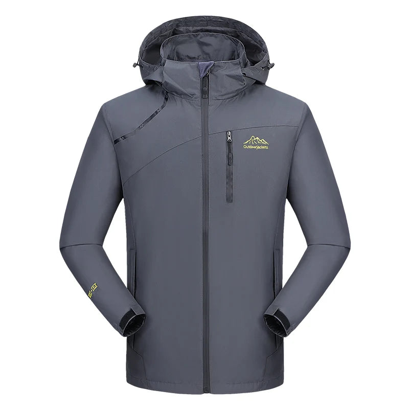 Men's Waterproof Hiking Jacket - Windproof Outdoor Sports Coat