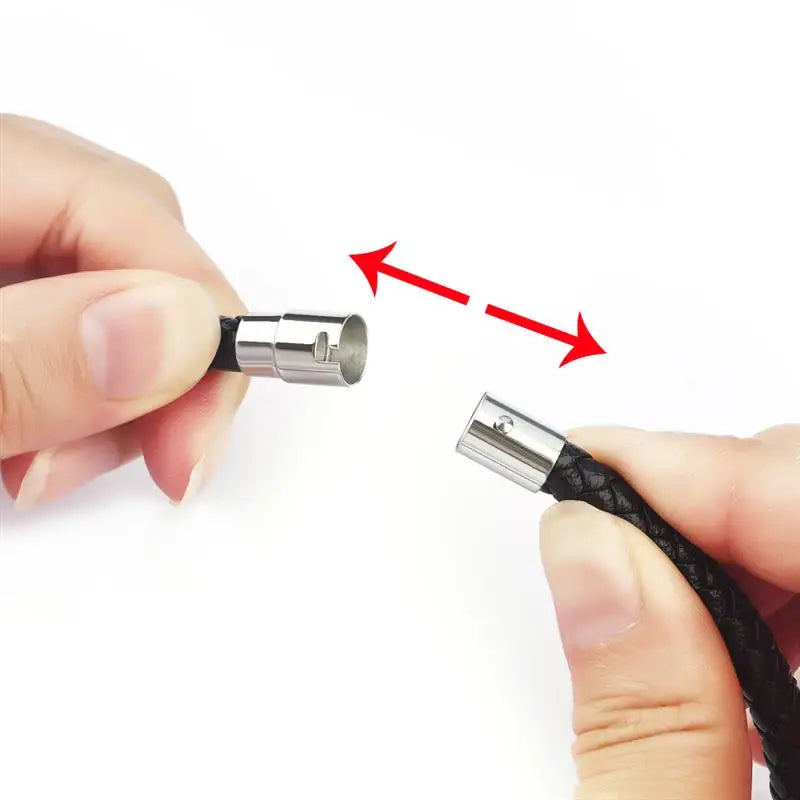 Braided Leather Choker Necklace