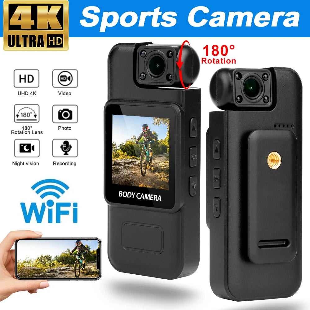 Ultra HD 4K Mini Camera - WiFi Portable Video Recorder with Night Vision