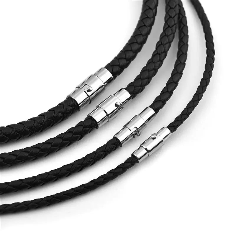 Braided Leather Choker Necklace