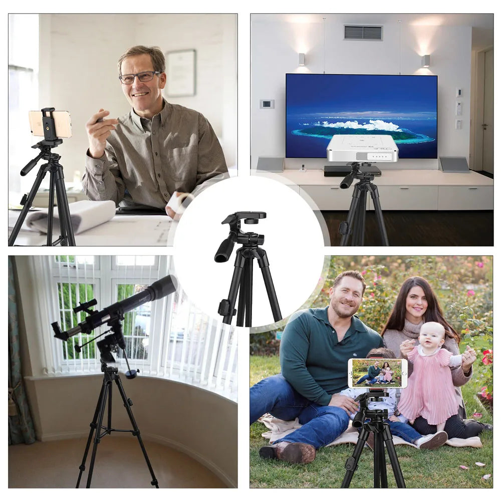 Phone Tripod Stand - 140cm Professional Video Recording Stand with Remote