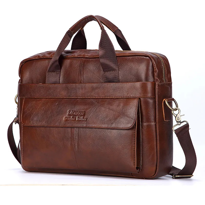 Men's Genuine Leather Business Messenger Bag