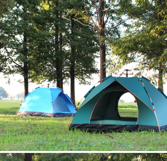 Portable Folding Tent - 3-4 Person Automatic Camping Tent Rain & Sun Proof