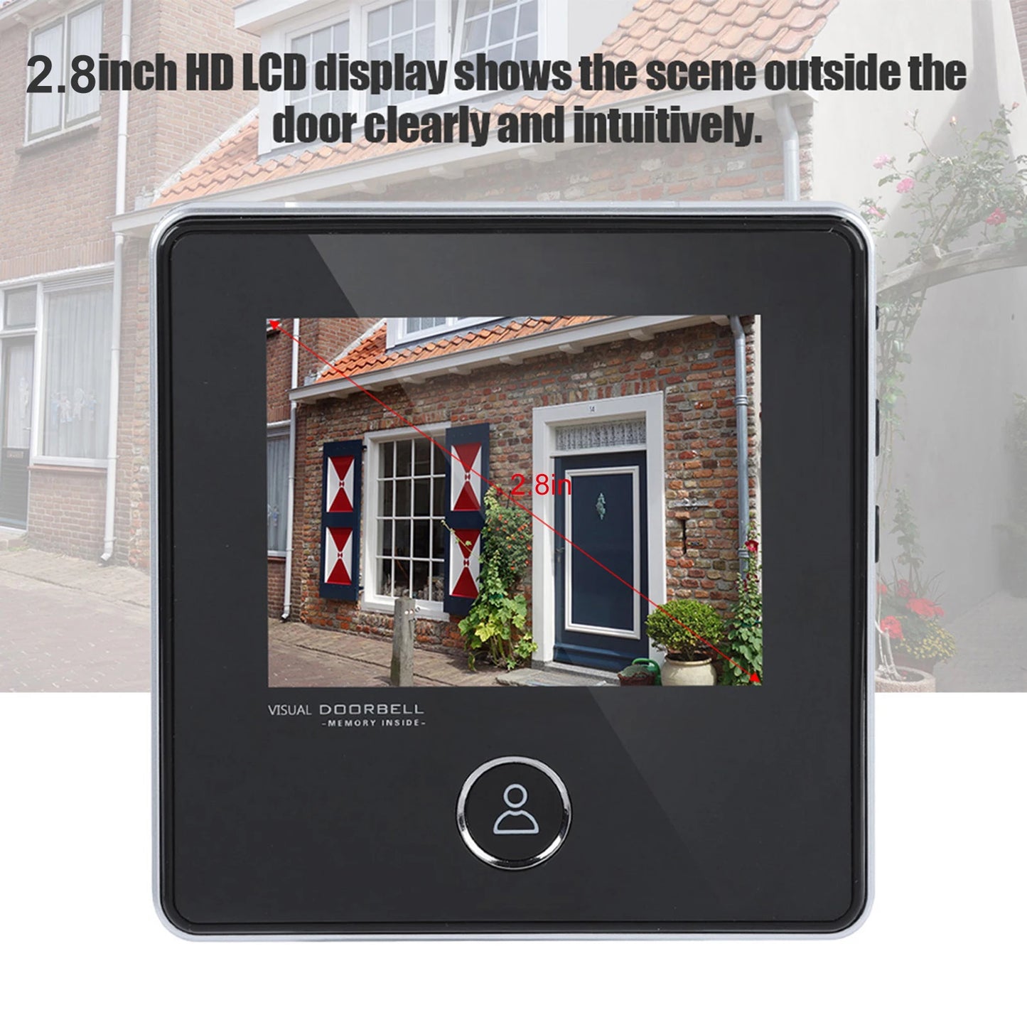 Video Door Camera - Security Peephole Camera with Night Vision & LCD Monitor