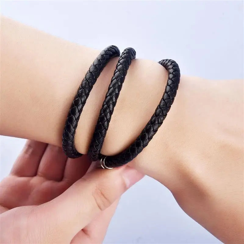 Braided Leather Choker Necklace