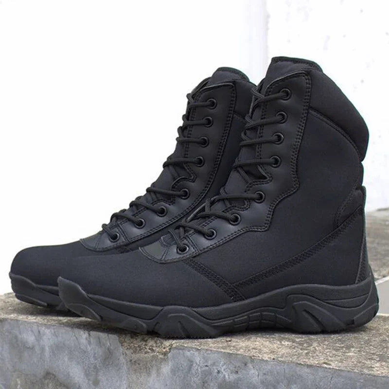 Tactical Camouflage Combat Boots - Lightweight Hunting & Hiking Boots with Zipper